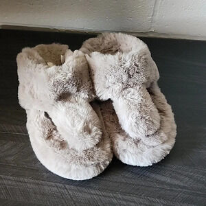 Grey Faux Fur H&M Slippers